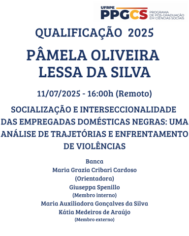 Qualificação de Mestrado Pâmela Oliveira Lessa da Silva